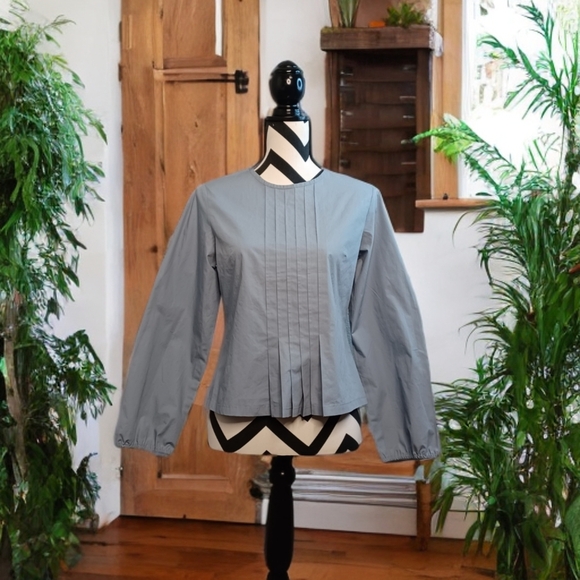 Cheap and Chic by Moschino Minimalist Pleated Front Blouse - Picture 1 of 16